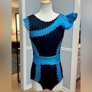Black/teal leotard